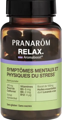 Aromaboost Relax Pranarôm - pot de 60 capsules