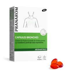 Aromaforce Capsules bronches bio Pranarôm - boîte de 30 capsules