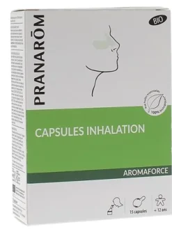 Aromaforce Capsules Inhalation bio Pranarôm - boîte de 15 mono-doses