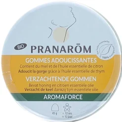 Aromaforce gommes adoucissantes miel/citron Bio Pranarôm - boîte de 45 g