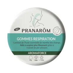 Aromaforce gommes respiration bio Pranarôm - boite de 45g