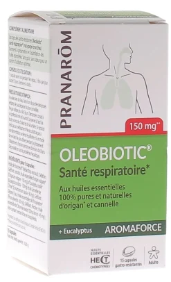 Aromaforce Oleobiotic Santé respiratoire Pranarom - boîte de 15 capsules