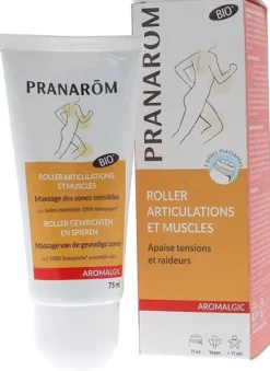 Aromalgic Roller articulations et muscles bio Pranarôm - tube de 75 ml