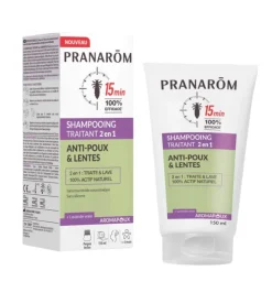 Aromapoux shampooing traitant 2 en 1 anti-poux et lentes Pranarom - tube de 150ml