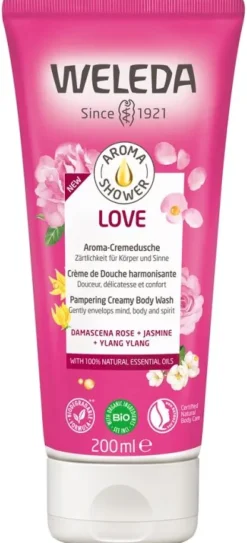 Aroma Shower Love Crème de douche harmonisante Weleda - tube de 200ml