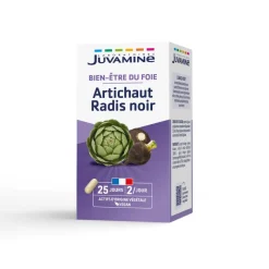 Artichaut Radis Noir Bien-être du foie Juvamine - boîte de 50 gélules