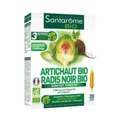 Artichaut Radis Noir Bio foie Santarome - boite de 20 ampoules