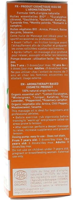 Articulations et muscles Huile de massage arnica et gaulthérie bio Puressentiel