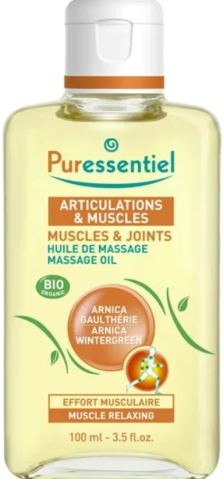 Articulations et muscles Huile de massage arnica et gaulthérie bio Puressentiel