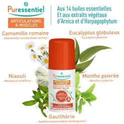 Articulations & muscles pure heat roller aux huiles essentielles Puressentiel - stick de 75ml