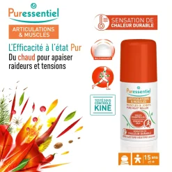 Articulations & muscles pure heat roller aux huiles essentielles Puressentiel - stick de 75ml