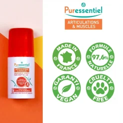 Articulations & muscles pure heat roller aux huiles essentielles Puressentiel - stick de 75ml