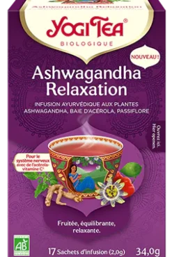 Ashwagandha Relaxation bio Yogi Tea - boite de 17 sachets