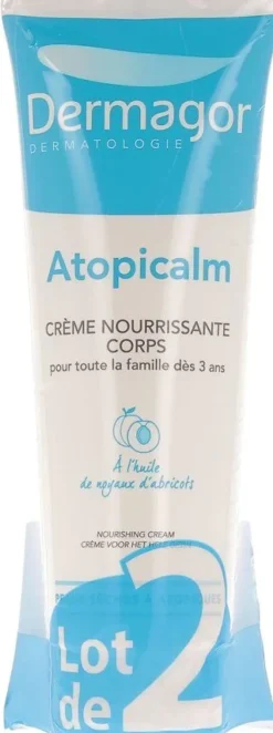 Atopicalm crème nourrissante corps peaux sèches Dermagor - lot de 2 tubes de 250 ml