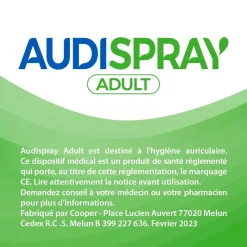 Audispray adultes hygiène de l'oreille - spray auriculaire 50 ml
