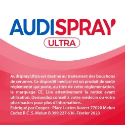 Audispray Ultra bouchons de cérumen – spray 20 ml