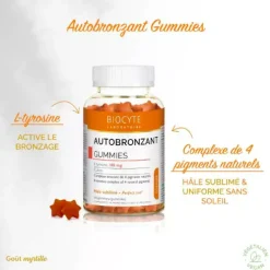 Autobronzant gummies Biocyte - pot de 60 gommes