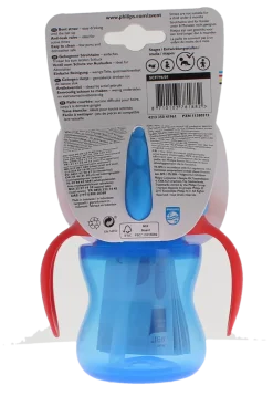 Avent tasse avec paille bleu 9 mois et + Philips - tasse de 200ml
