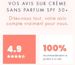 Avène crème solaire SPF 50+ sans parfum – tube 50 ml