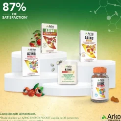 Azinc energy pocket Arkopharma - boîte de 60 mini-comprimés à croquer