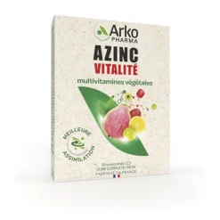 Azinc Vitalité Multivitamines végétales Arkopharma - boîte de 30 comprimés
