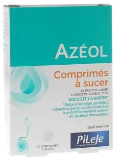 Azéol Gorge goût menthe Pileje - boîte de 30 comprimés à sucer