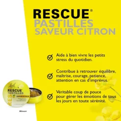 Bach rescue pastilles saveur citron Famadem - boite de 50 g