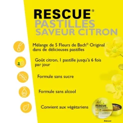 Bach rescue pastilles saveur citron Famadem - boite de 50 g