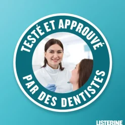 Bain de bouche Fraîcheur sans alcool goût plus léger Listerine - flacon de 500ml