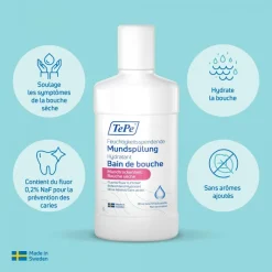 Bain de bouche hydratant bouche sèche TePe - flacon de 500ml