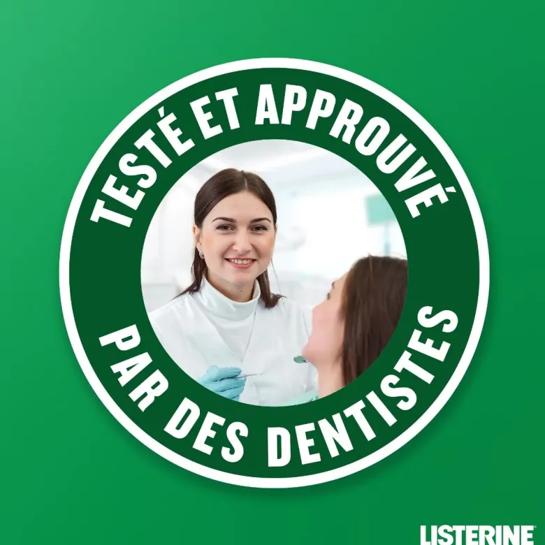Bain de bouche protection dents et gencives goût plus léger Listerine - flacon de 500ml