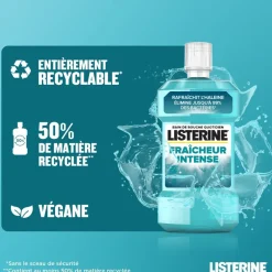 Bain de bouche quotidien fraîcheur intense Listerine - flacon de 500ml
