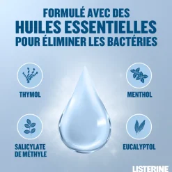 Bain de bouche soin blancheur goût plus léger Listerine - flacon de 500ml