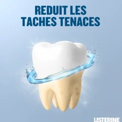 Bain de bouche soin blancheur goût plus léger Listerine - flacon de 500ml