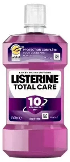 Bain de bouche Total Care menthe Listerine - flacon de 250ml