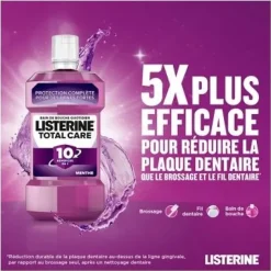 Bain de bouche Total Care menthe Listerine - flacon de 250ml