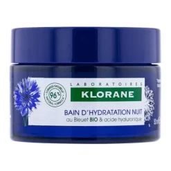 Bain d'hydratation nuit au bleuet bio Klorane - pot de 50 ml