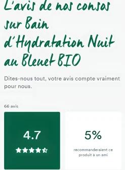Bain d'hydratation nuit au bleuet bio Klorane - pot de 50 ml