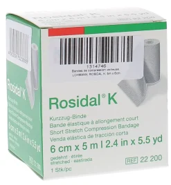 Bande à allongement court Rosidal K Lohmann & Rauscher - une bande de 6cmx5m