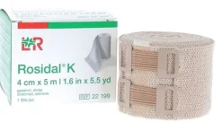 Bande à allongement court Rosidal K Lohmann & Rauscher - une bande de 4cm x 5m