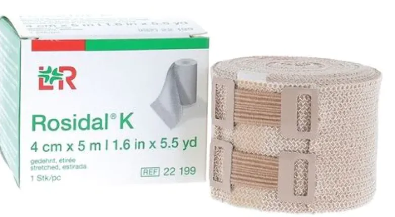 Bande à allongement court Rosidal K Lohmann & Rauscher - une bande de 4cm x 5m