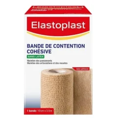 Bande de contention cohésive sans latex Elastoplast - bande de 10cm x 3,5m coloris chair