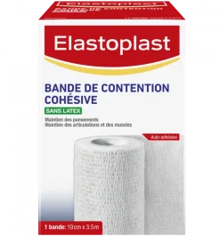 Bande de contention cohésive sans latex Elastoplast - bande de 10cm x 3,5m coloris blanc