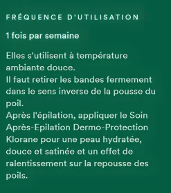 Bandelettes de cire froide à l'amande douce visage et zones sensibles Klorane - 6 doubles bandelettes