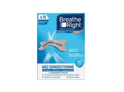 Bandelettes nasales Original Breathe Right - boîte de 10 unités
