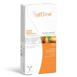 Bandes de cire dépilatoires visage Netline - boîte de 20 bandes