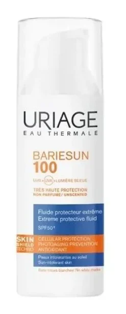 Bariésun 100 fluide protecteur extrême SPF50+ Uriage - flacon-pompe de 50 ml