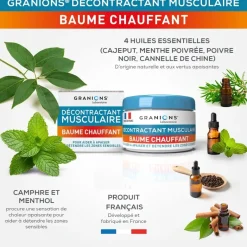 Baume chauffant décontractant musculaire Granions - baume de 27,5ml