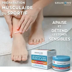 Baume chauffant décontractant musculaire Granions - baume de 27,5ml