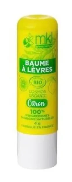 Baume à lèvres bio Citron MKL Green Nature - 1 stick de 4g